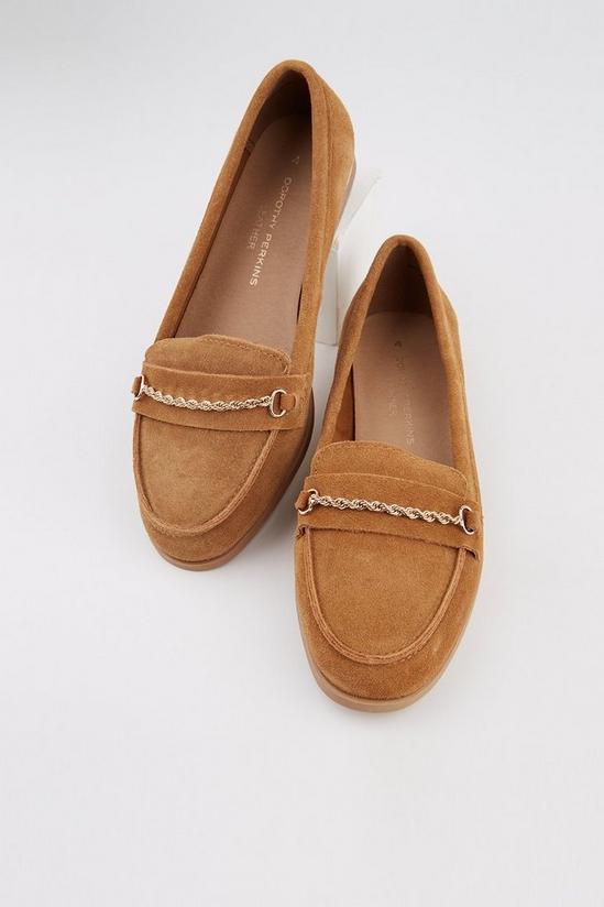 Dorothy Perkins Tan Leather Libby Chain Detail Loafers 4