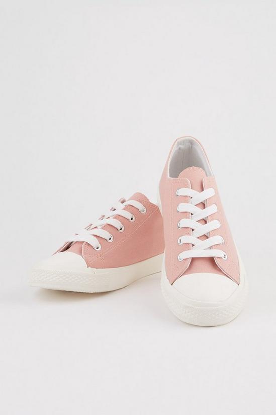 Dorothy Perkins Pink Icon Canvas Trainers 4