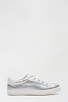 Dorothy Perkins Wide Fit Silver Iria Lace Up Trainer thumbnail 1