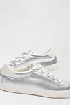 Dorothy Perkins Wide Fit Silver Iria Lace Up Trainer thumbnail 3