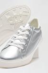 Dorothy Perkins Wide Fit Silver Iria Lace Up Trainer thumbnail 4