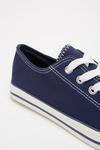 Dorothy Perkins Wide Fit Navy Icon Canvas Trainers thumbnail 3