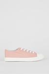 Dorothy Perkins Wide Fit Pink Icon Canvas Trainers thumbnail 2