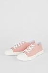 Dorothy Perkins Wide Fit Pink Icon Canvas Trainers thumbnail 3