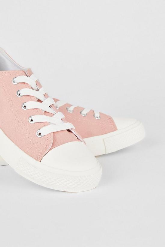 Dorothy Perkins Wide Fit Pink Icon Canvas Trainers 4