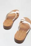 Dorothy Perkins Comfort White Fabah Toe Loop Sandal thumbnail 4
