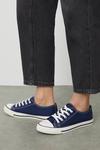 Dorothy Perkins Navy Icon Canvas Trainers thumbnail 1