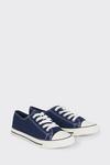Dorothy Perkins Navy Icon Canvas Trainers thumbnail 3