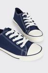 Dorothy Perkins Navy Icon Canvas Trainers thumbnail 4