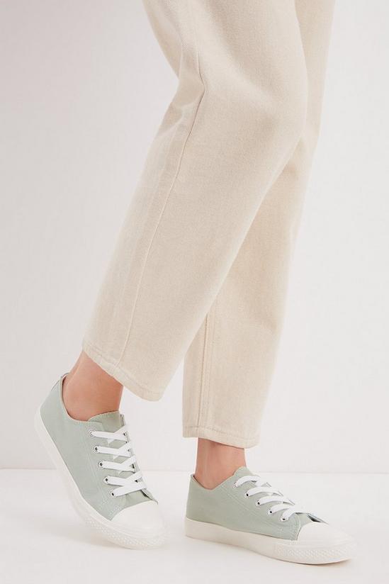 Dorothy Perkins Green Icon Canvas Trainers 1