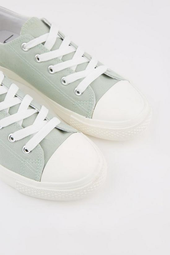 Dorothy Perkins Green Icon Canvas Trainers 3