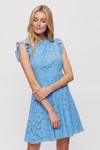 Dorothy Perkins Blue Lace Mini Dress thumbnail 1