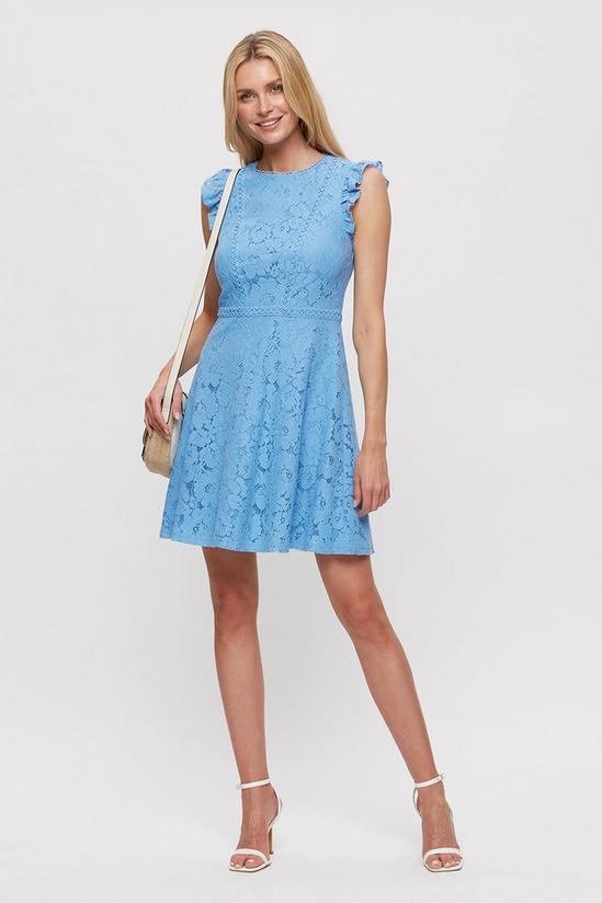 Dorothy Perkins Blue Lace Mini Dress 2