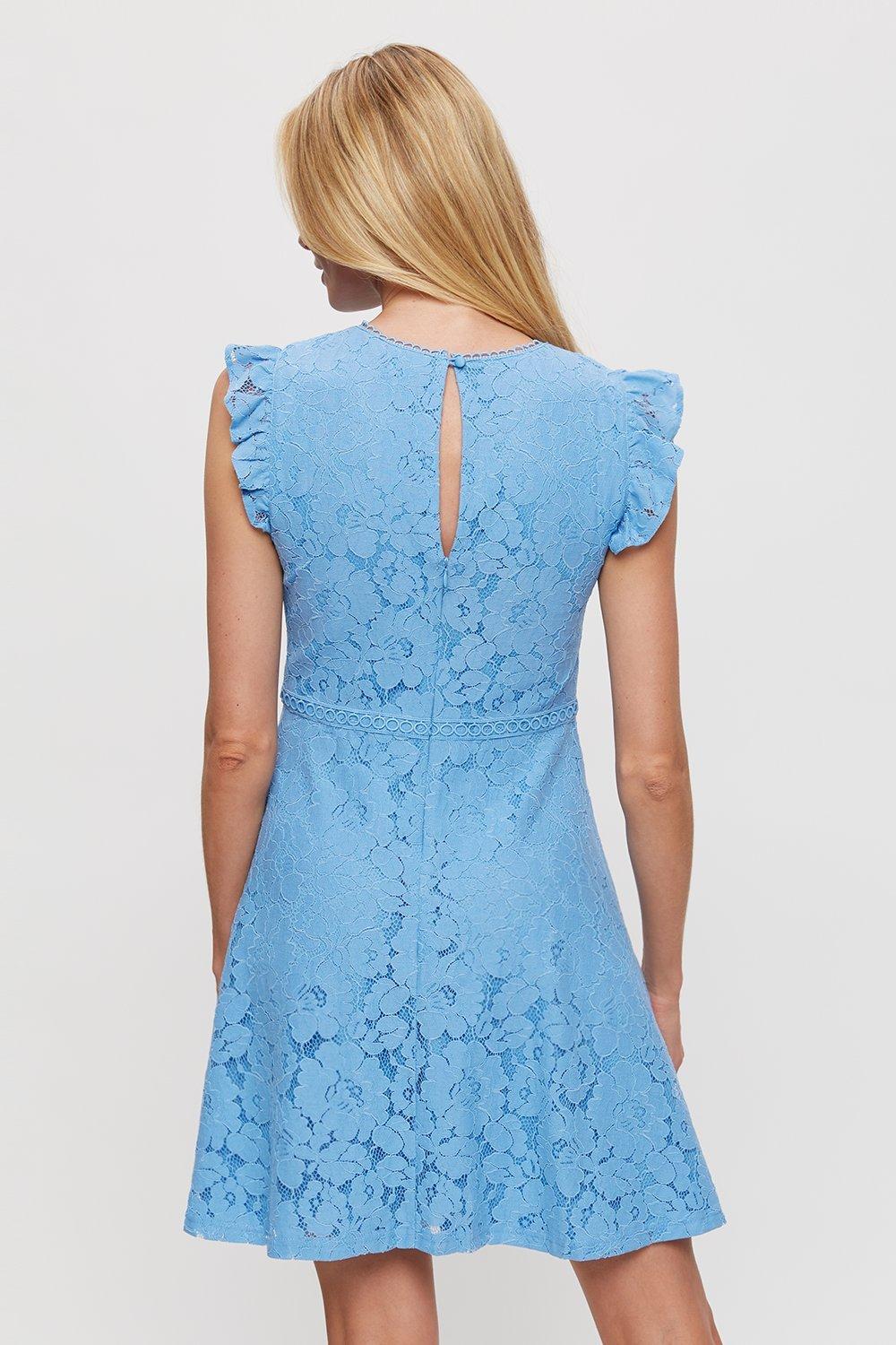 Blue Lace Mini Dress