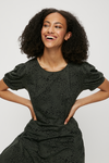 Dorothy Perkins Tall Green Animal Short Sleeve T-shirt Dress thumbnail 4