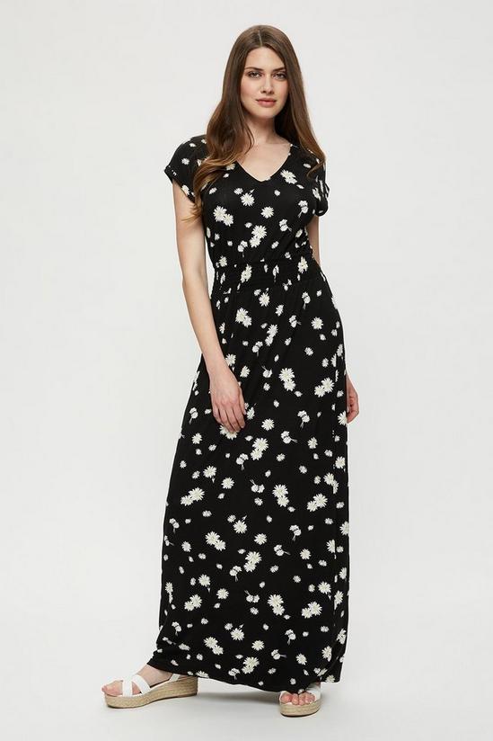 Dorothy Perkins Tall Black Floral Wrap Maxi Dress 2