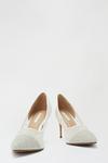 Dorothy Perkins Showcase Wide Fit White Spring Pearl Court Shoe thumbnail 3