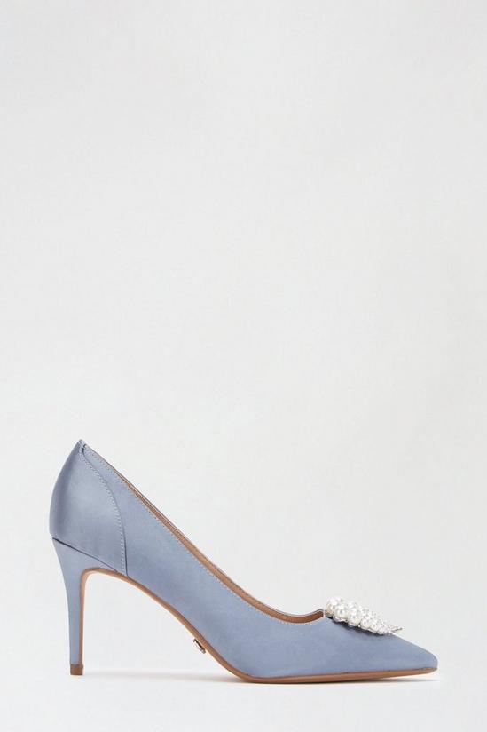 Dorothy Perkins Showcase Blue Stylish Pearl Trim Court Shoe 1