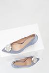 Dorothy Perkins Showcase Blue Stylish Pearl Trim Court Shoe thumbnail 4