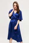 Dorothy Perkins Blue Wrap Midi Dress thumbnail 1