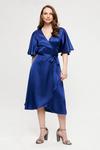 Dorothy Perkins Blue Wrap Midi Dress thumbnail 2