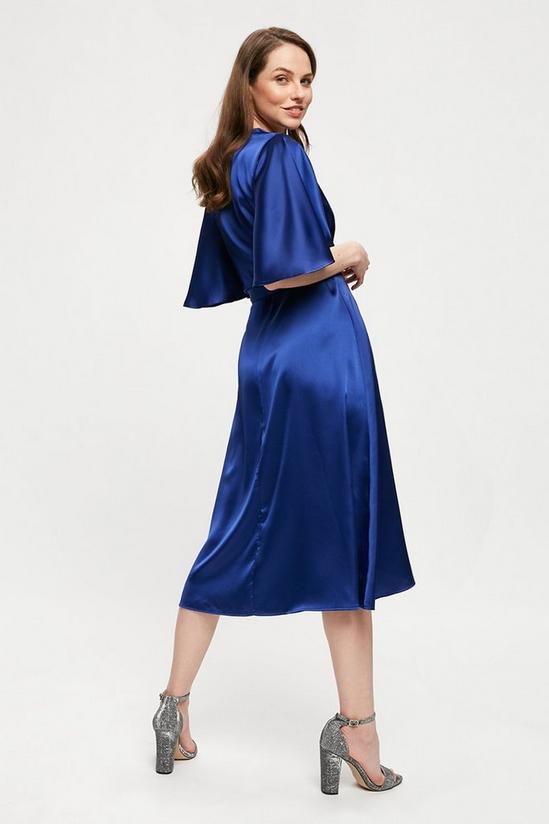 Dorothy Perkins Blue Wrap Midi Dress 3