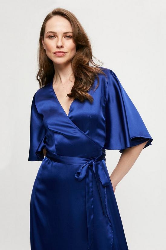 Dorothy Perkins Blue Wrap Midi Dress 4