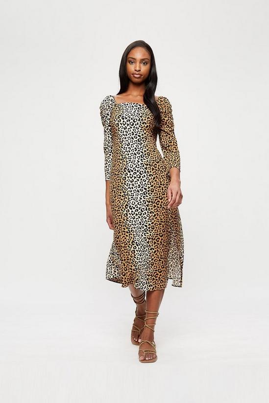 Dorothy Perkins Leopard Split Midi Dress 2