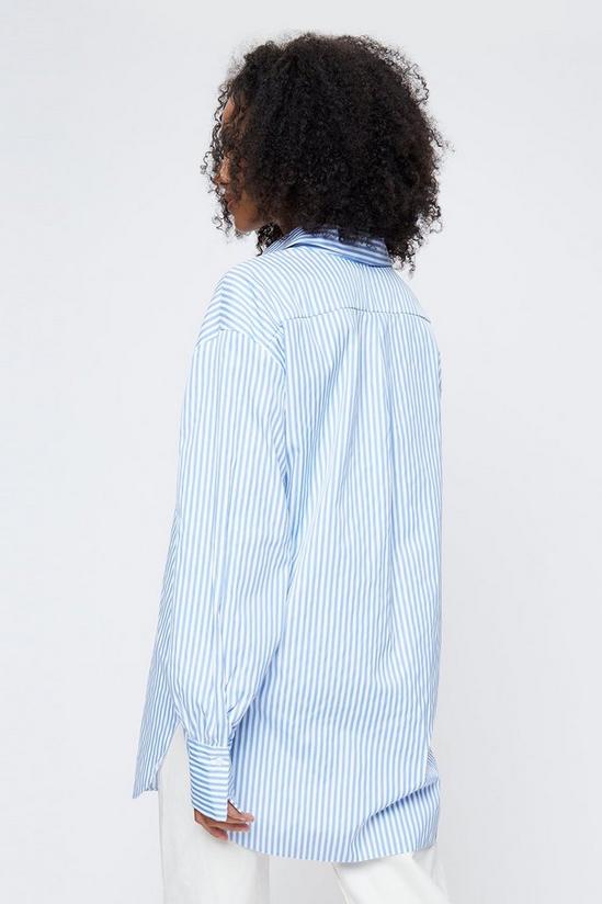 Dorothy Perkins Tall Blue Stripe Poplin Shirt 3