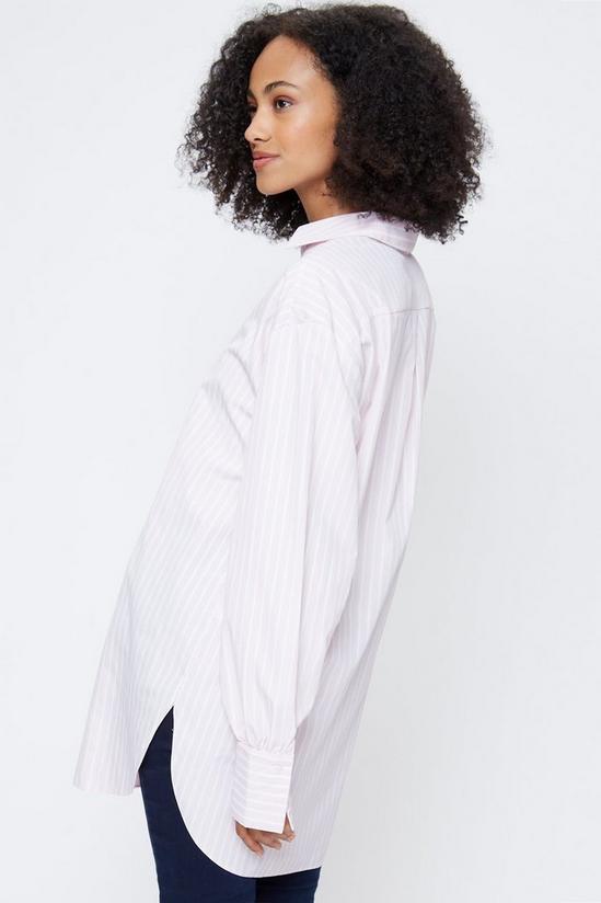 Dorothy Perkins Tall Pink Stripe Poplin Shirt 3