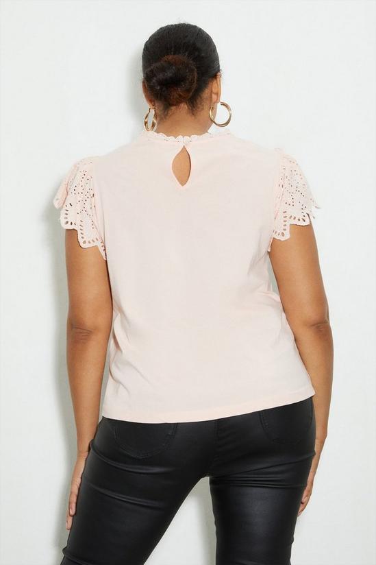 Dorothy Perkins Curve Blush Broderie Detail Jersey Top 3
