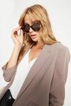 Dorothy Perkins Taupe Ruched Sleeve Blazer thumbnail 4