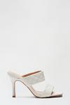 Dorothy Perkins White Sushi Quilted Square Toe Heeled Mule thumbnail 1