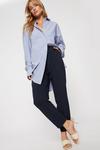 Dorothy Perkins Navy High Waisted Tailored Trousers thumbnail 1