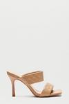 Dorothy Perkins Tan Sushi Quilted Square Toe Heeled Mule thumbnail 1