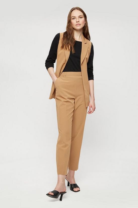Dorothy Perkins Camel High Waisted Tailored Trousers 1