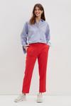 Dorothy Perkins Red Elastic Back Ankle Grazer Trousers thumbnail 1