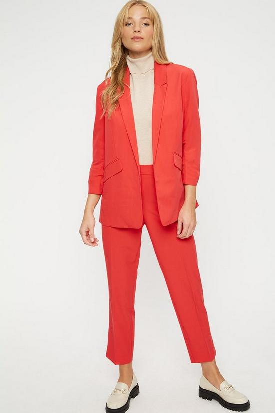Dorothy Perkins Red Ruched Sleeve Blazer 2