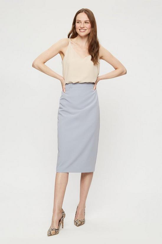 Dorothy Perkins Silver Grey Tailored Pencil Skirt 1