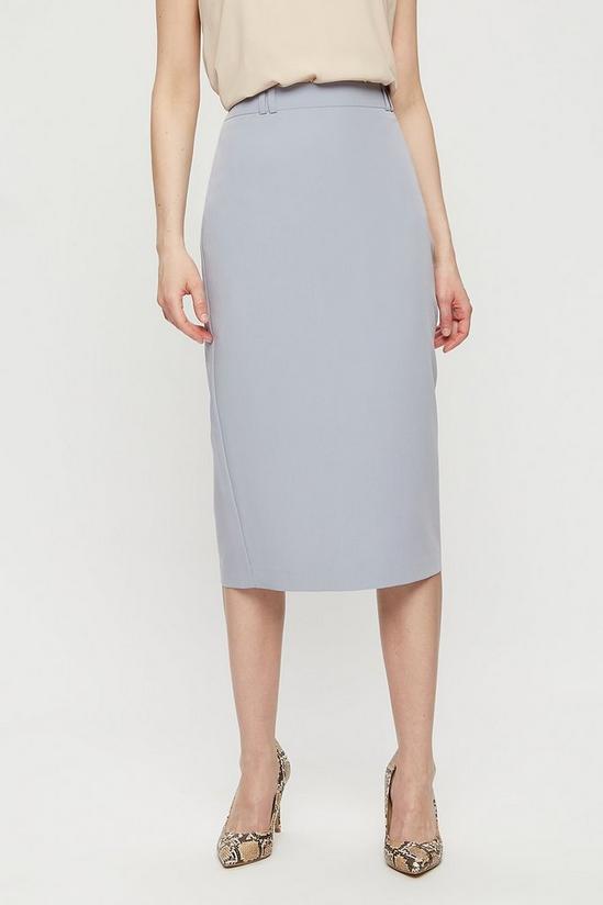Dorothy Perkins Silver Grey Tailored Pencil Skirt 2