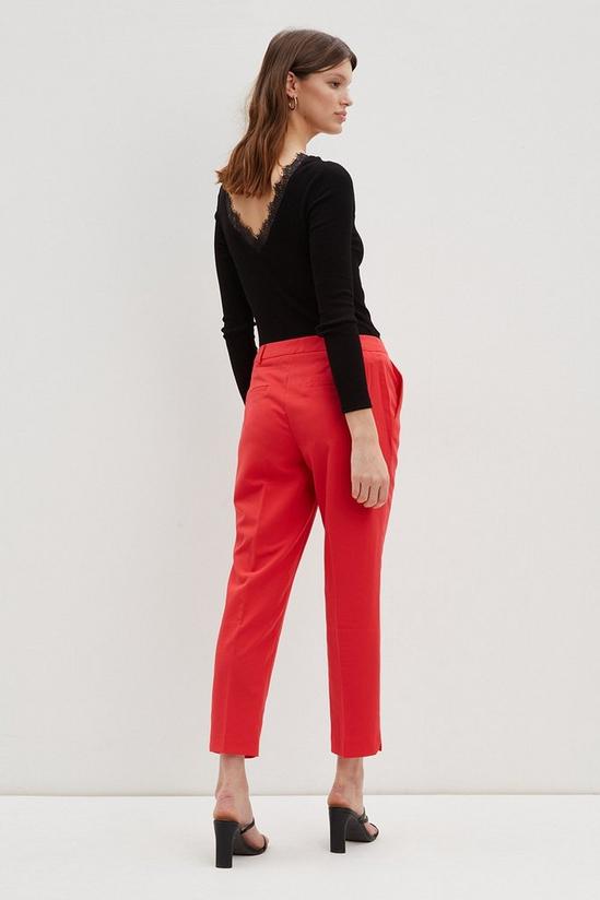 Dorothy Perkins Red Ankle Grazer Trousers 3