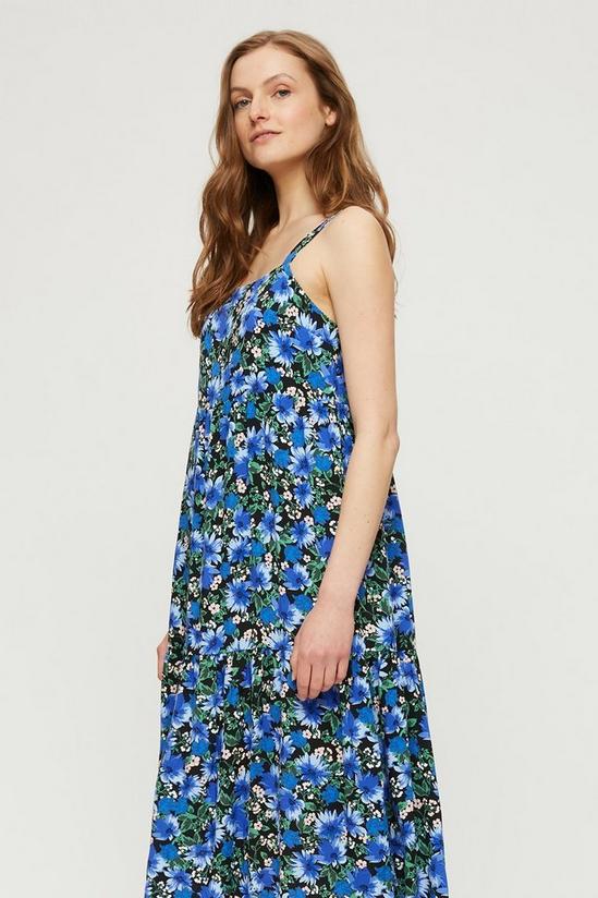 Dorothy Perkins Blue Floral Midi Dress 1
