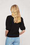 Dorothy Perkins Black Lace Front Knitted T Shirt thumbnail 3