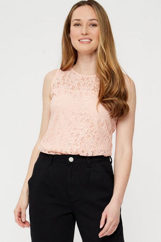 Dorothy Perkins Blush Lace Shell Top 1