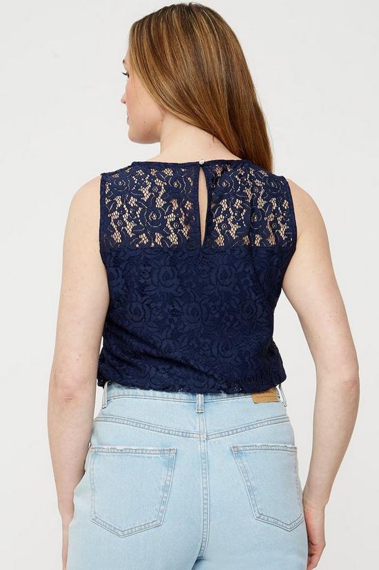 Dorothy Perkins Navy Lace Shell Top 3