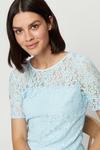 Dorothy Perkins Pale Blue Puff Sleeve Lace Tee thumbnail 4