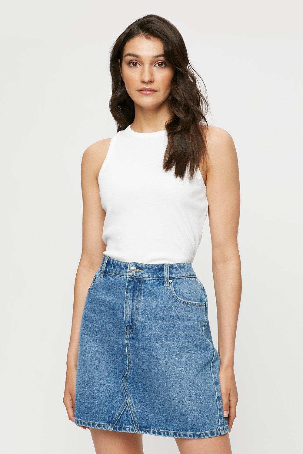 White denim 2024 skirt dorothy perkins