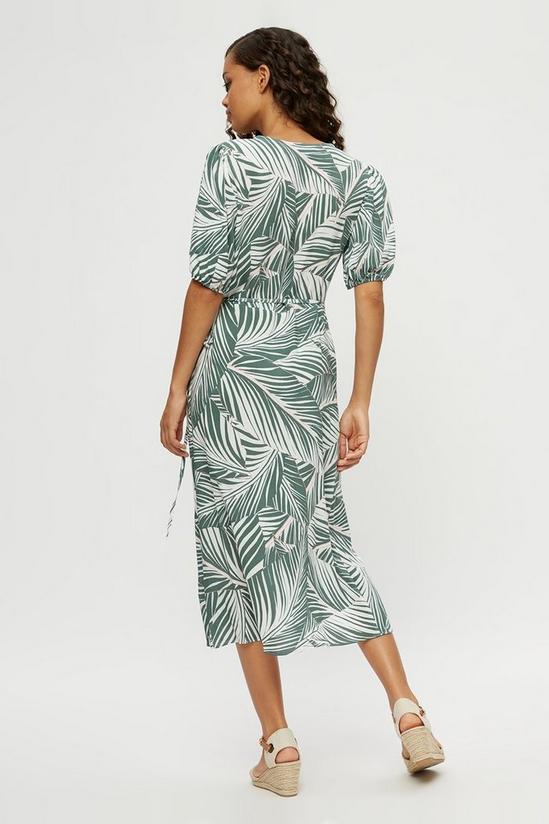 Dorothy Perkins Petite Palm Print Wrap Dress 3