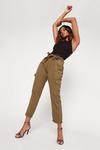 Dorothy Perkins Khaki Lightweight Casual Pocket Trousers thumbnail 1
