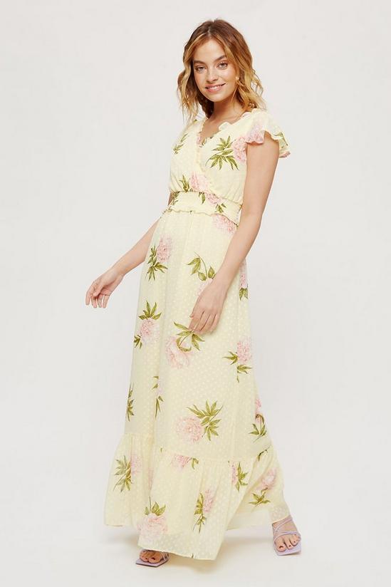 Dorothy Perkins Petite Yellow Floral Maxi Dress 1